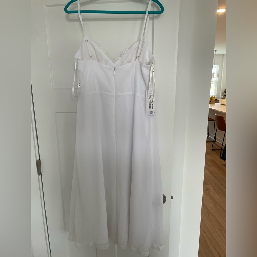 Azazie Size 12 White Slip Dress - Picture 5 of 5